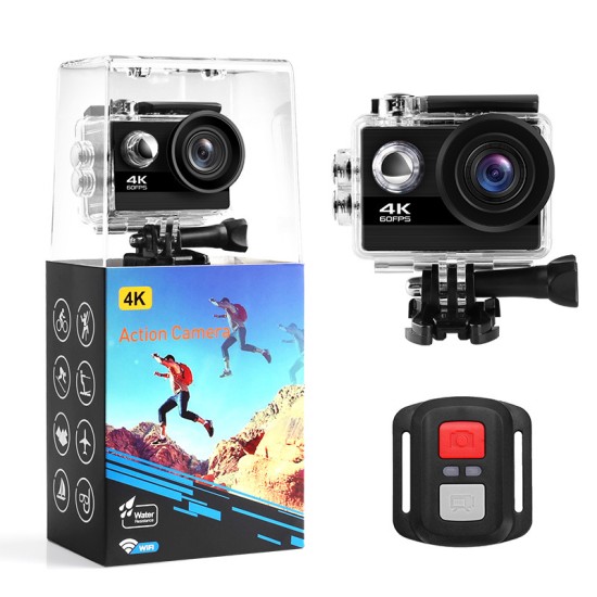 AUSEK Wifi 4K 60fps Ultra HD Waterproof Sports Action Camera With Extranal microphone.
